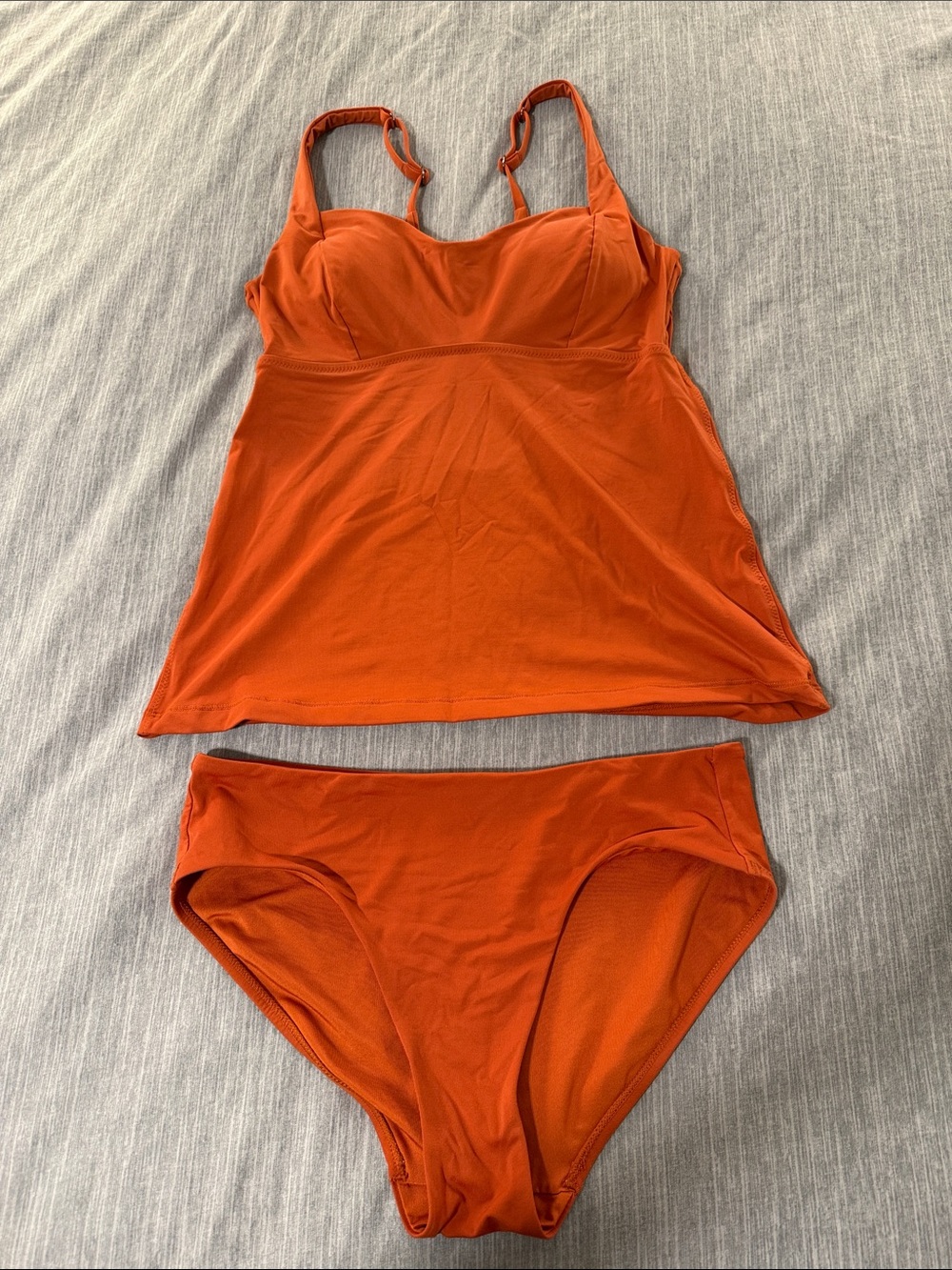 Athleta Orange Tankini Top and Bottom Set